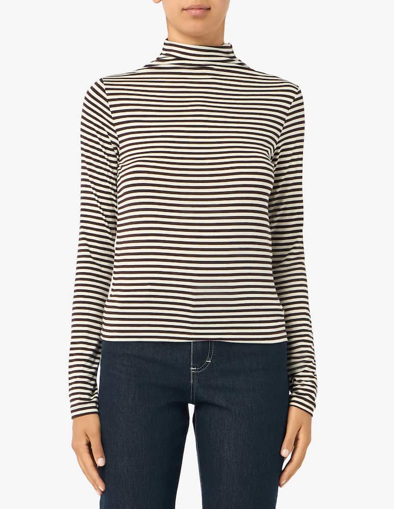 rinascente EMME Striped mock neck jumper