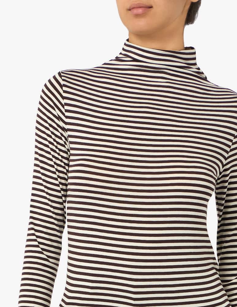 EMME Striped mock neck jumper - picture 4 EMME Striped mock neck jumper - picture 4