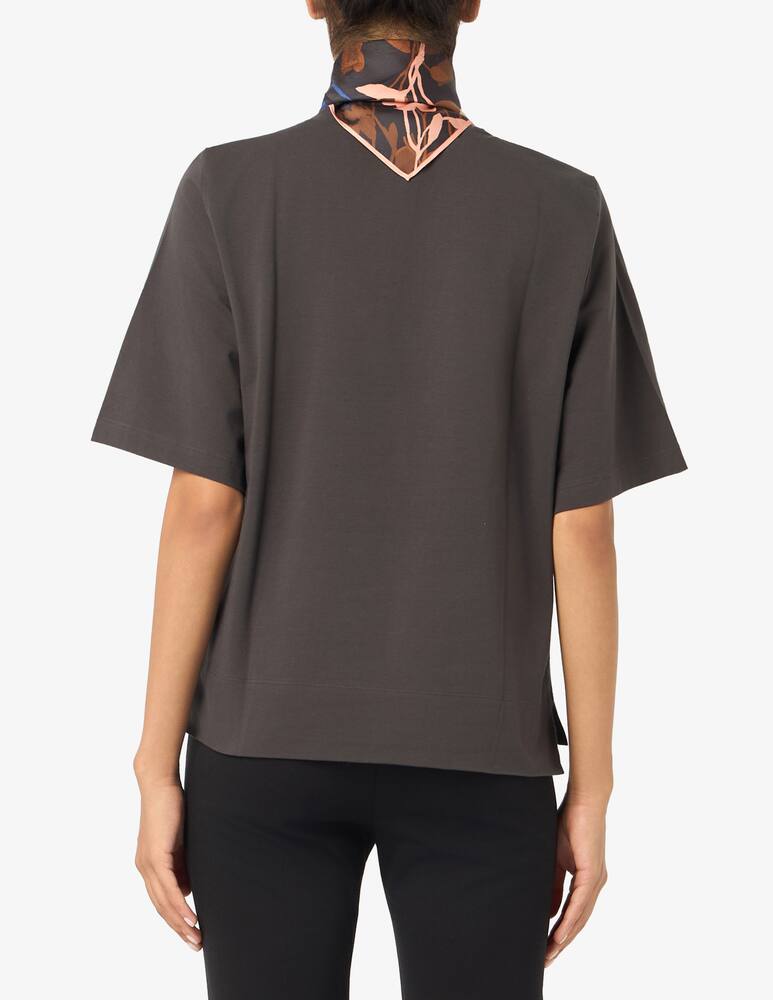 rinascente EMME T-shirt boxy con foularino
