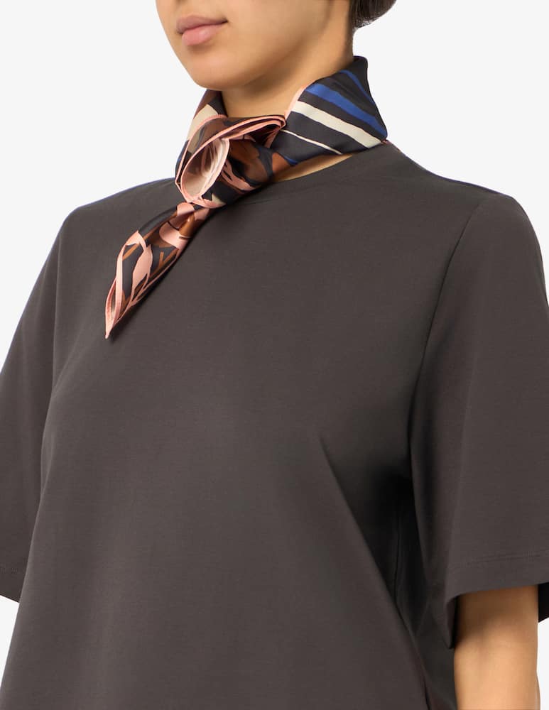 rinascente EMME T-shirt boxy con foularino