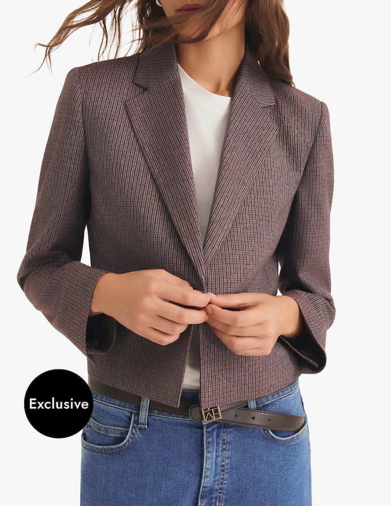 rinascente EMME Cropped checked blazer Emme x Rinascente