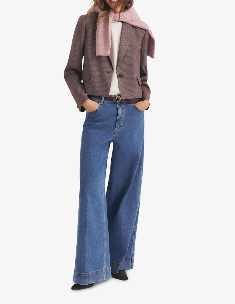 rinascente EMME Cropped checked blazer