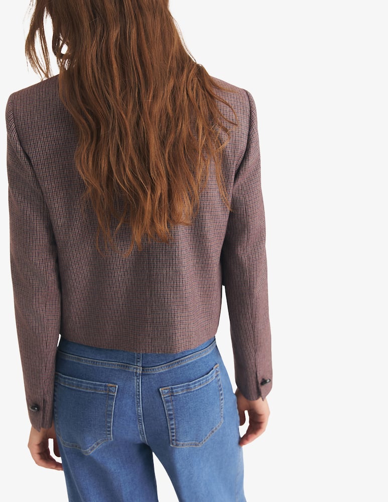 rinascente EMME Cropped checked blazer