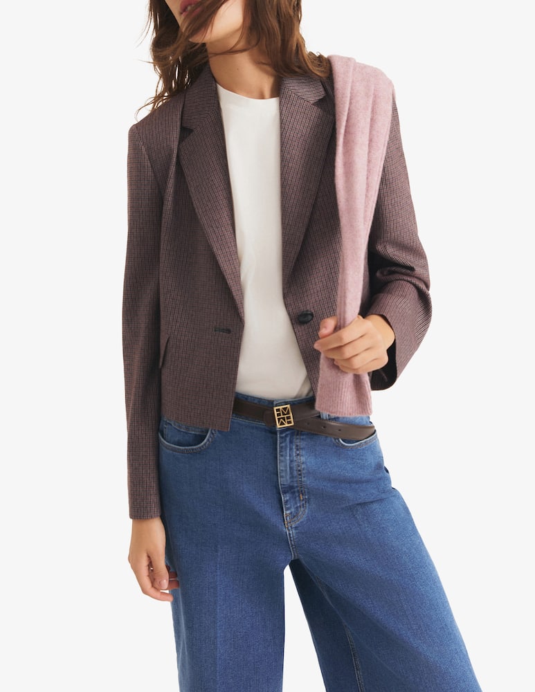 rinascente EMME Cropped checked blazer