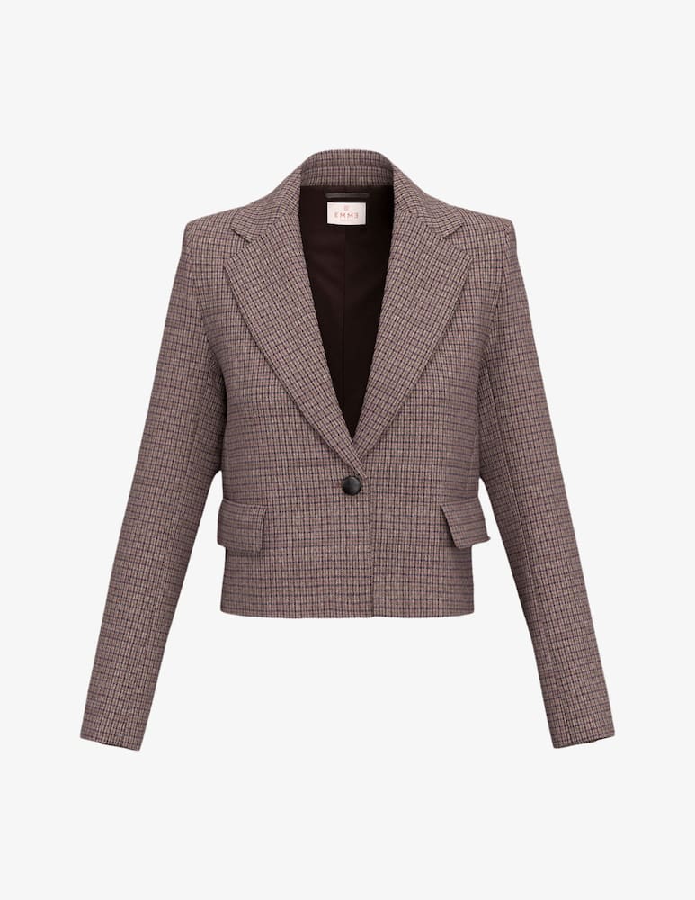 rinascente EMME Cropped checked blazer