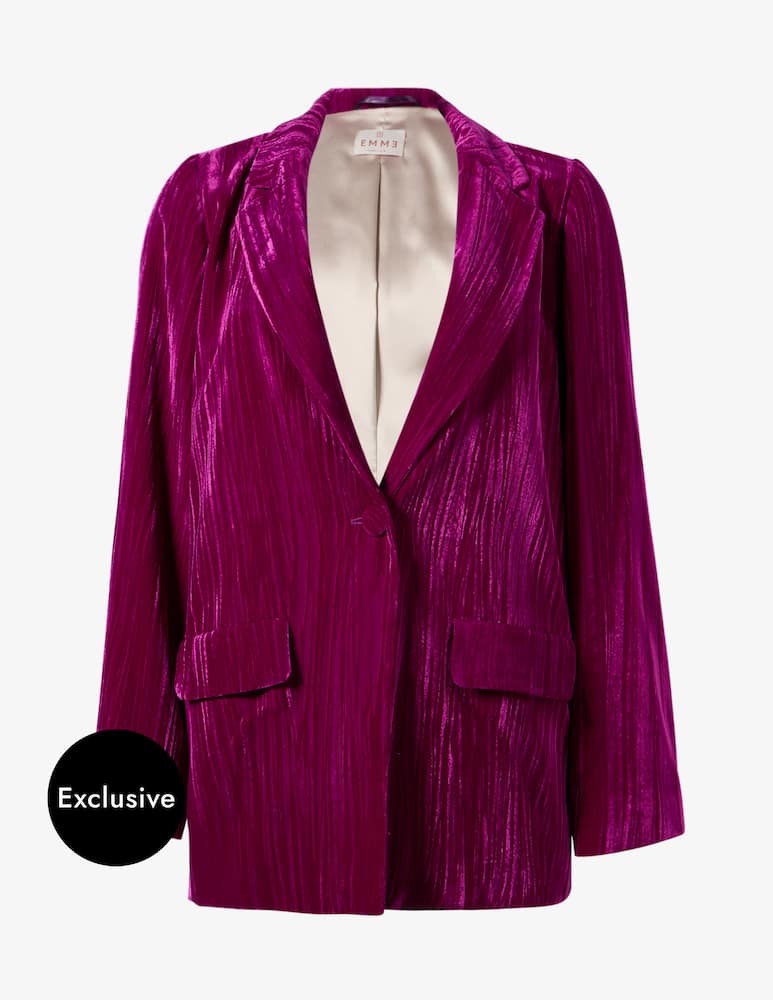 rinascente EMME Crinkled velvet blazer EMMBARUFFA Emme x Rinascente