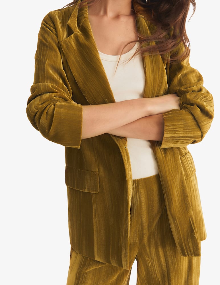 rinascente EMME Velvet crinkle blazer