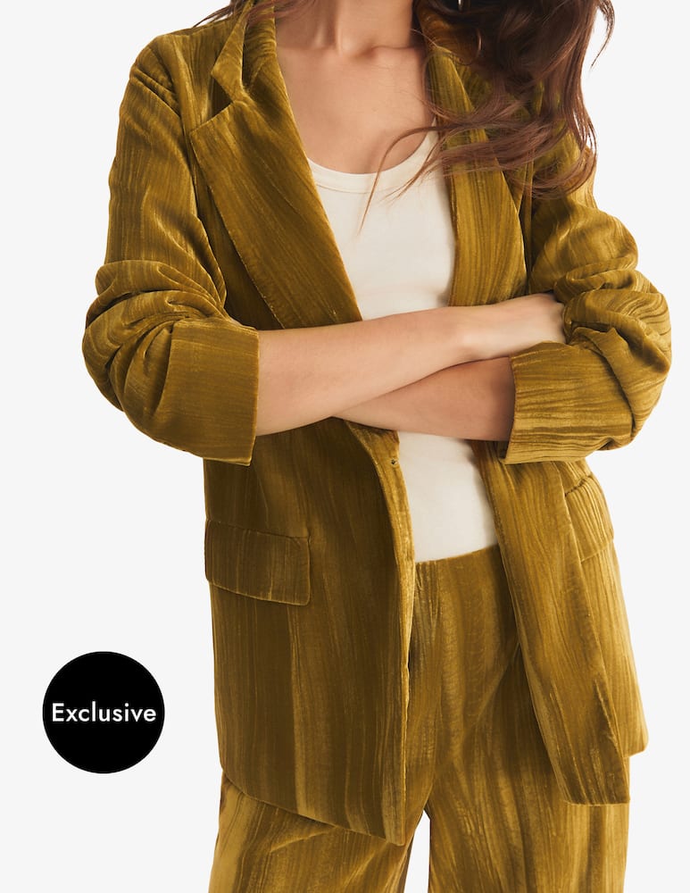 rinascente EMME Velvet crinkle blazer Emme x Rinascente