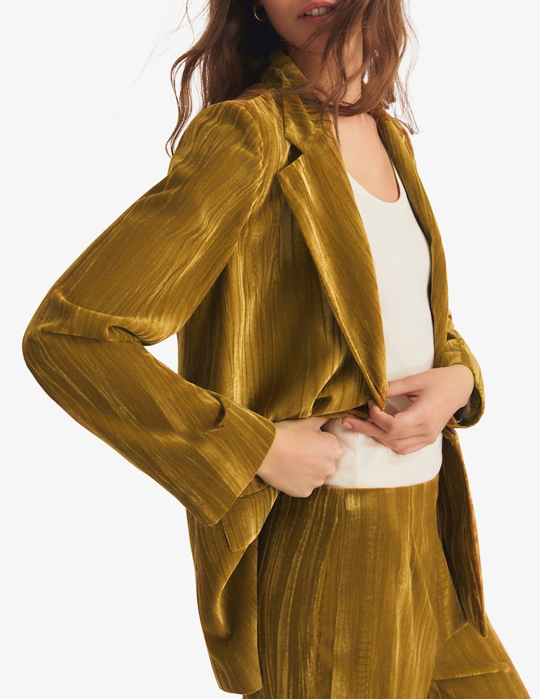 rinascente EMME Velvet crinkle blazer