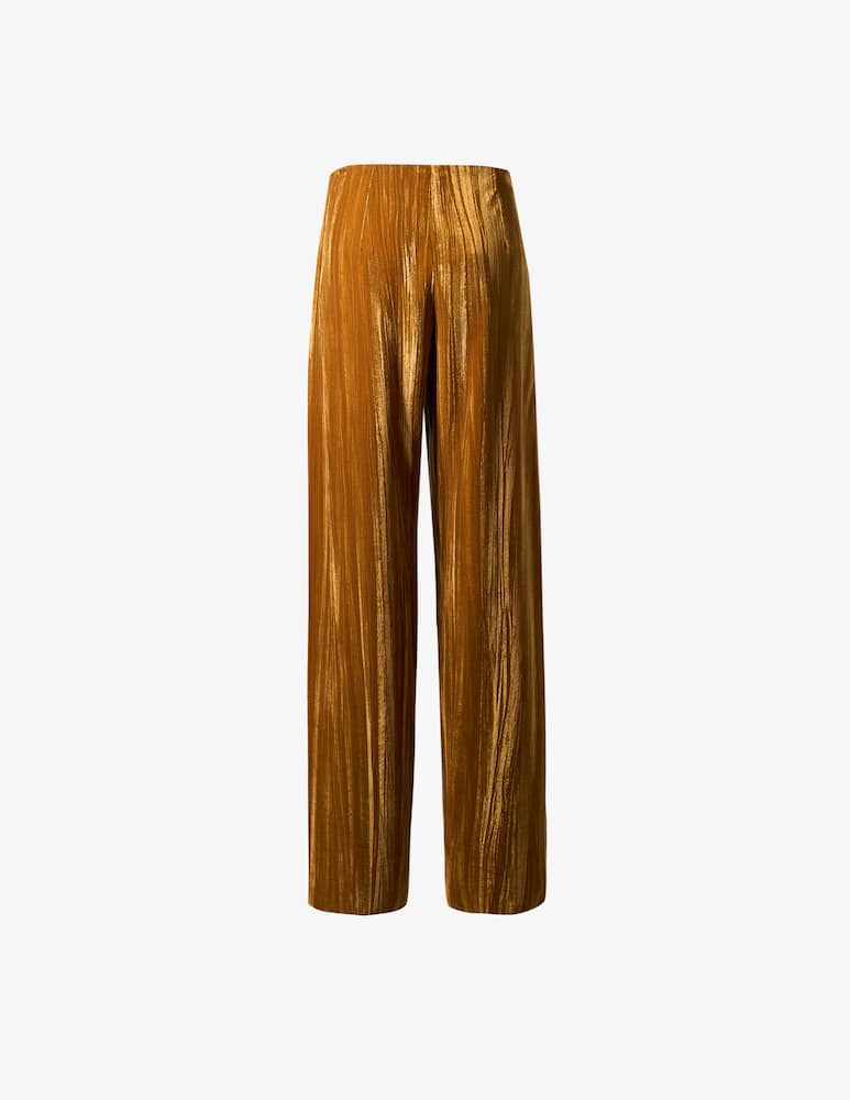 EMME Pantaloni a palazzo in velluto crinkle EMMCRISMA Emme x Rinascente - immagine 2
