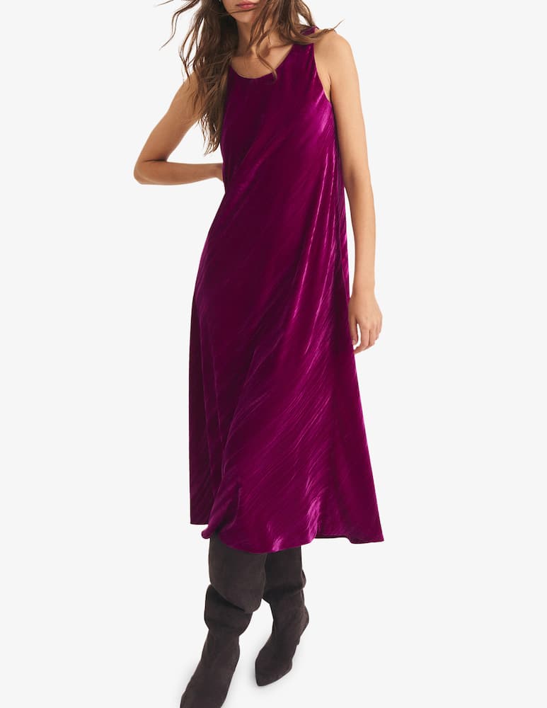 rinascente EMME Velvet crinkle maxi dress