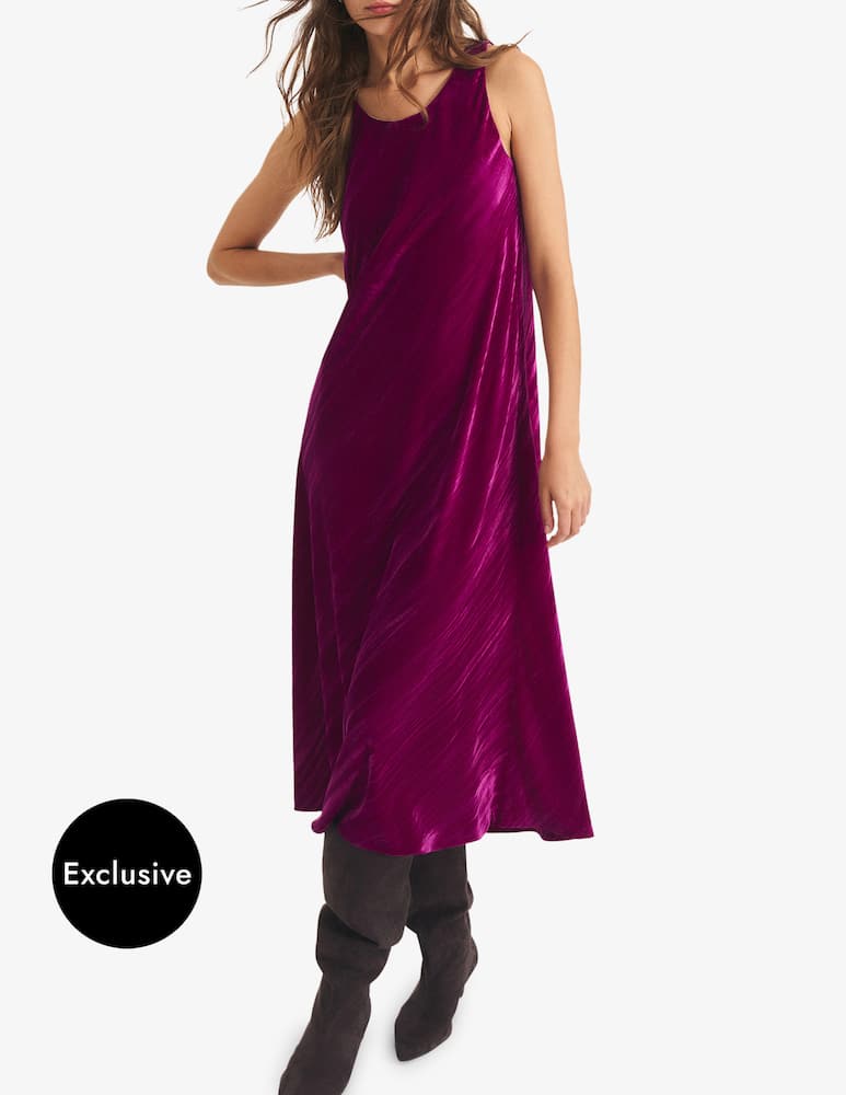rinascente EMME Velvet crinkle maxi dress Emme x Rinascente