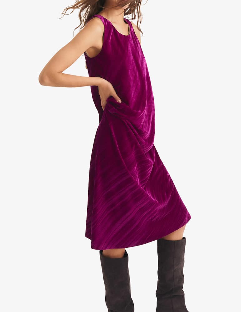 rinascente EMME Velvet crinkle maxi dress