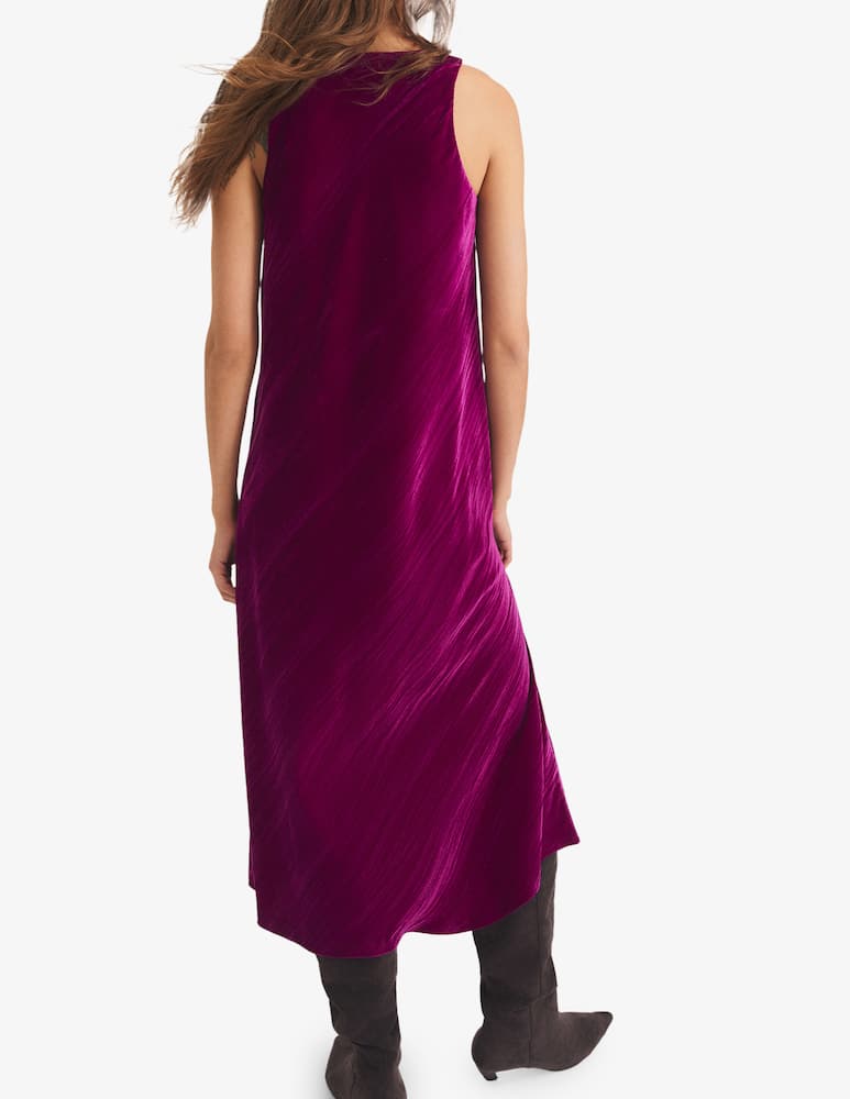 rinascente EMME Velvet crinkle maxi dress