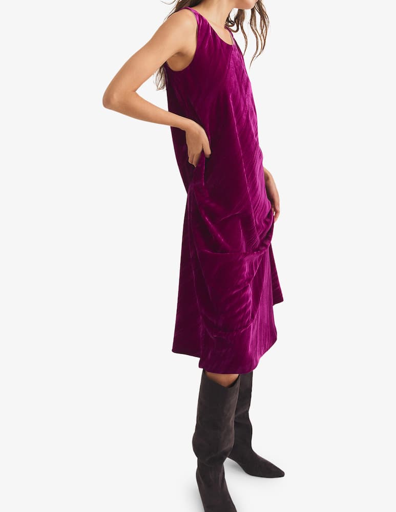rinascente EMME Velvet crinkle maxi dress