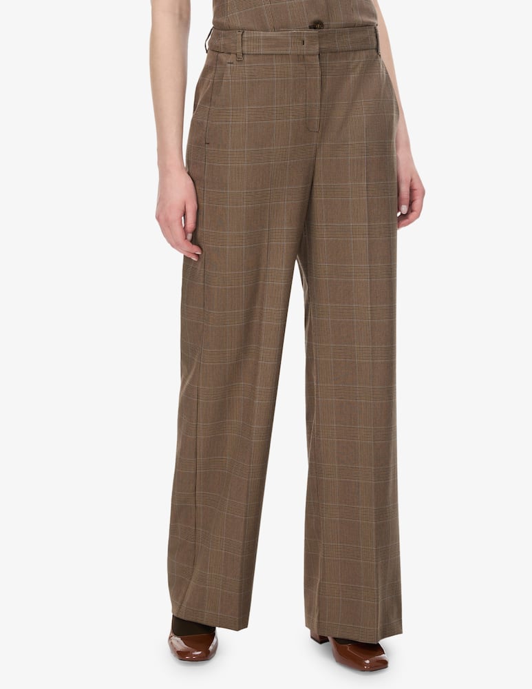 rinascente iBlues Checked wide-leg trousers
