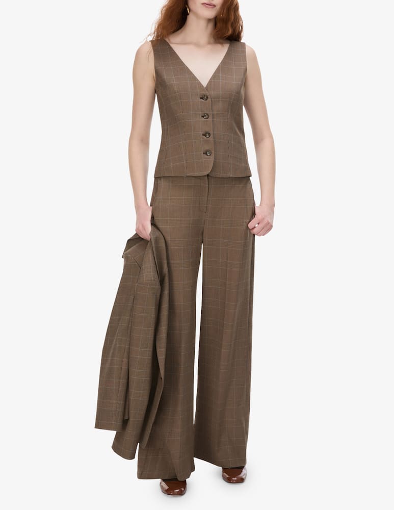 rinascente iBlues Checked wide-leg trousers
