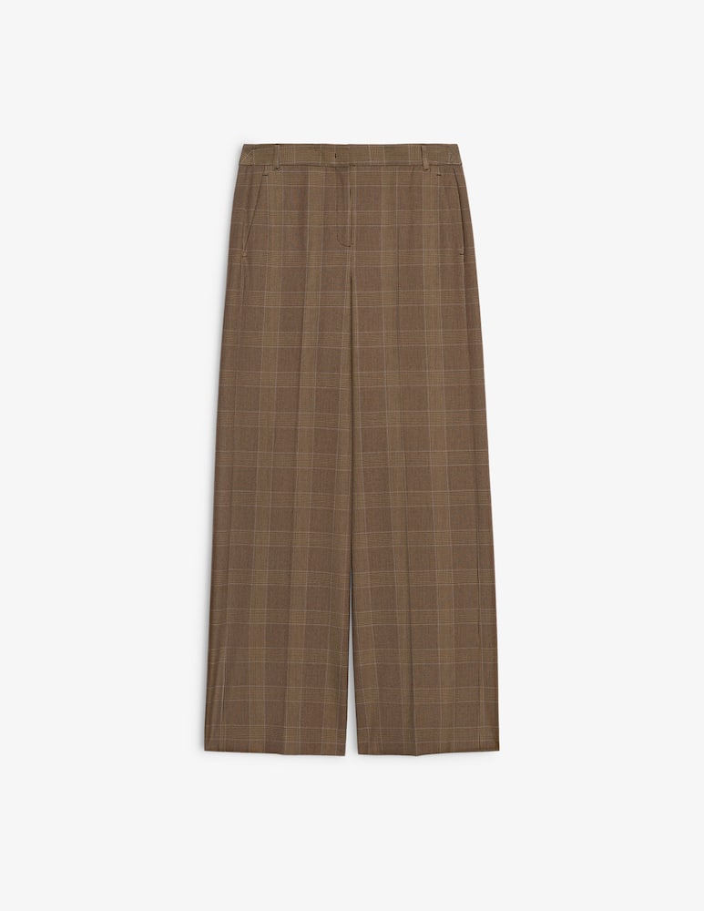 rinascente iBlues Checked wide-leg trousers