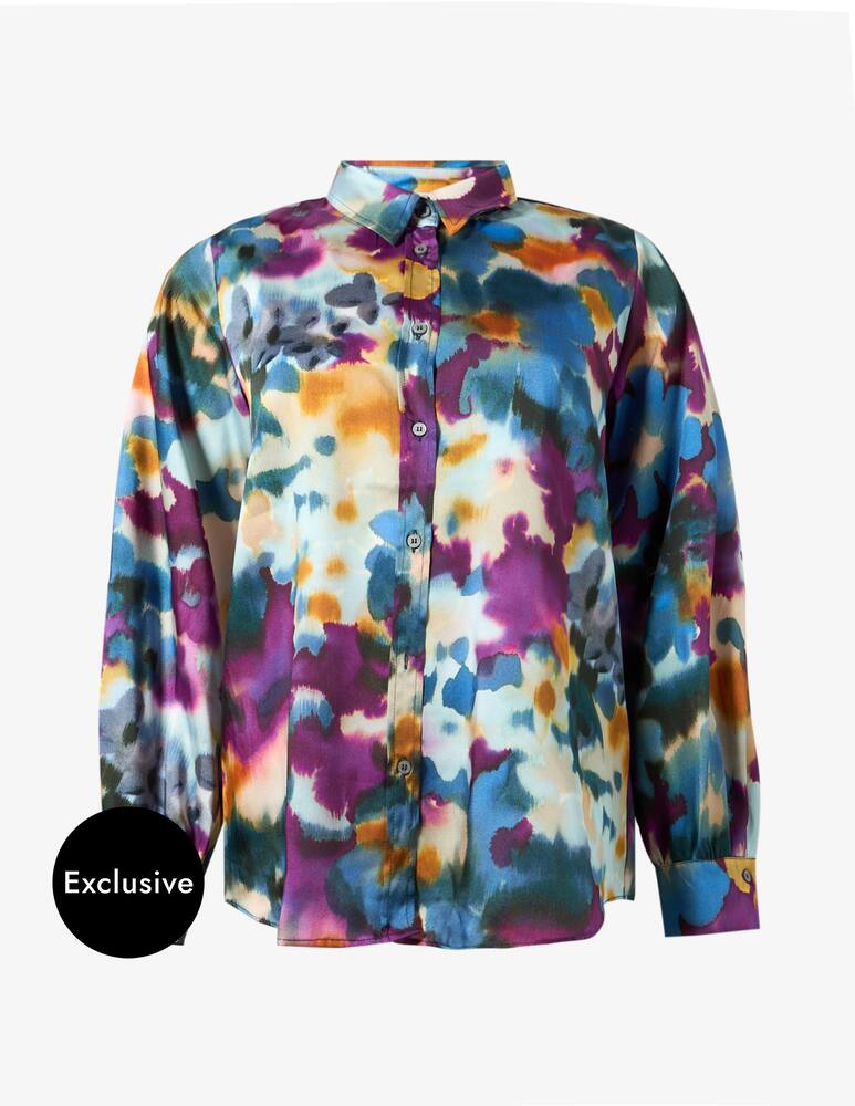 rinascente EMME Floral satin shirt EMMSPIGA Emme x Rinascente