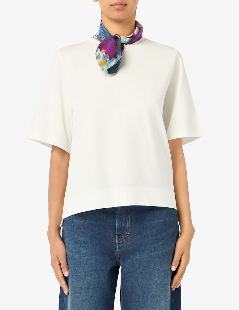 rinascente EMME Boxy t-shirt with neck scarf
