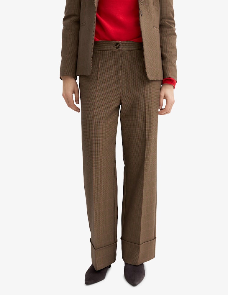 EMME Straight turn-up gabardine trousers - picture 1 EMME Straight turn-up gabardine trousers - picture 1