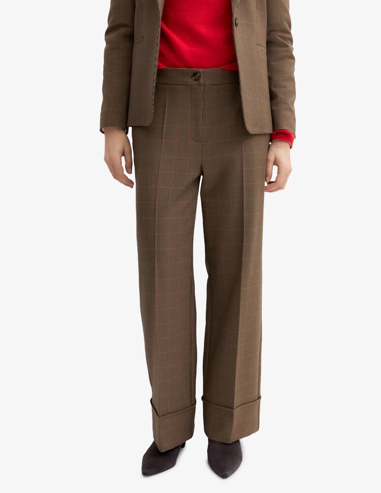 rinascente EMME Straight turn-up gabardine trousers
