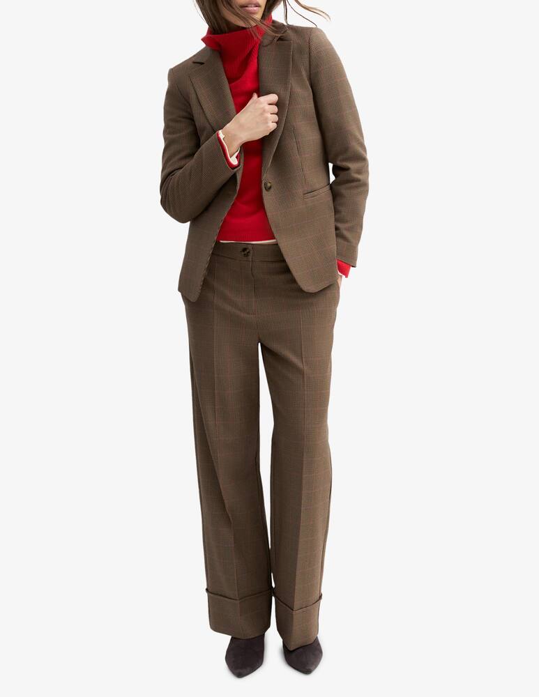 rinascente EMME Straight turn-up gabardine trousers