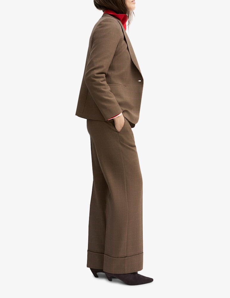 rinascente EMME Straight turn-up gabardine trousers