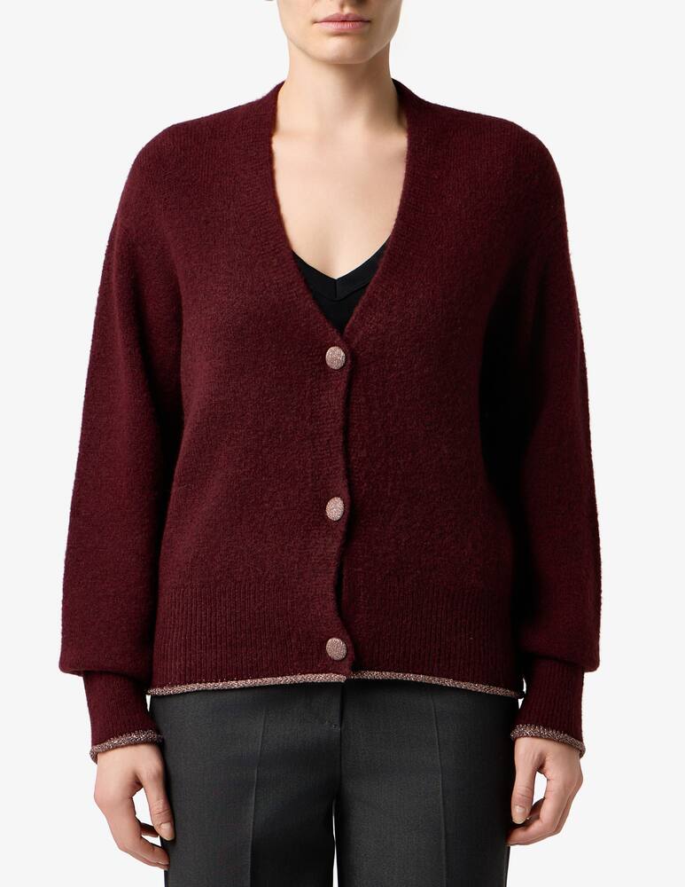 EMME Cardigan fluffy con bottoni gioiello - immagine 1 EMME Cardigan fluffy con bottoni gioiello - immagine 1