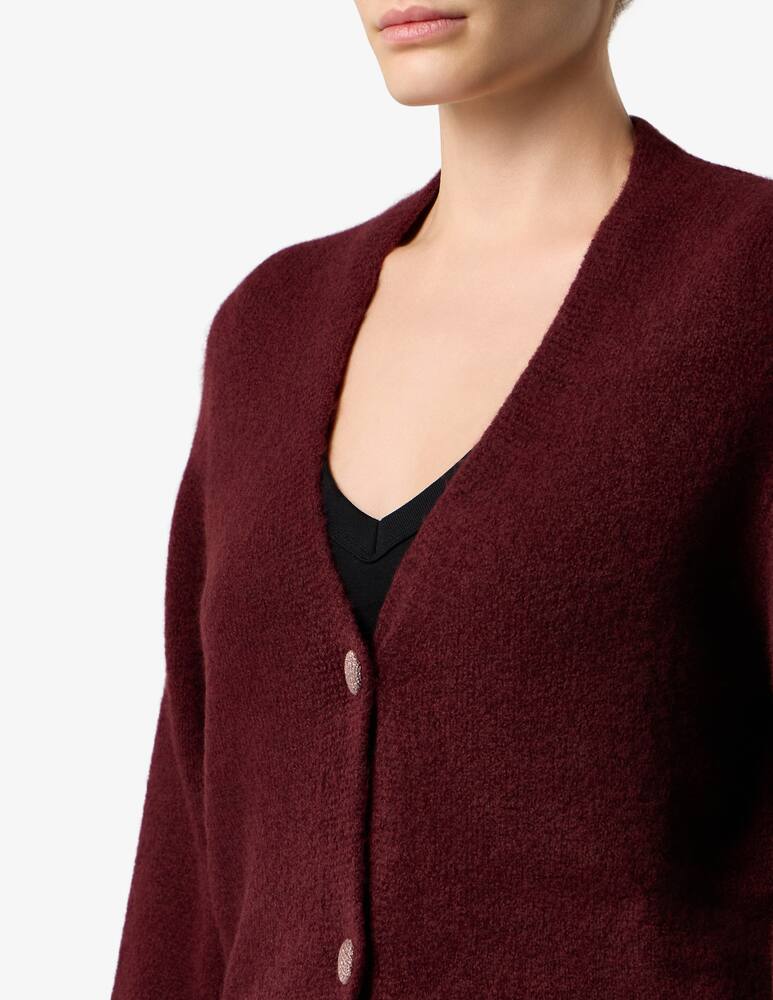 EMME Cardigan fluffy con bottoni gioiello - immagine 4 EMME Cardigan fluffy con bottoni gioiello - immagine 4