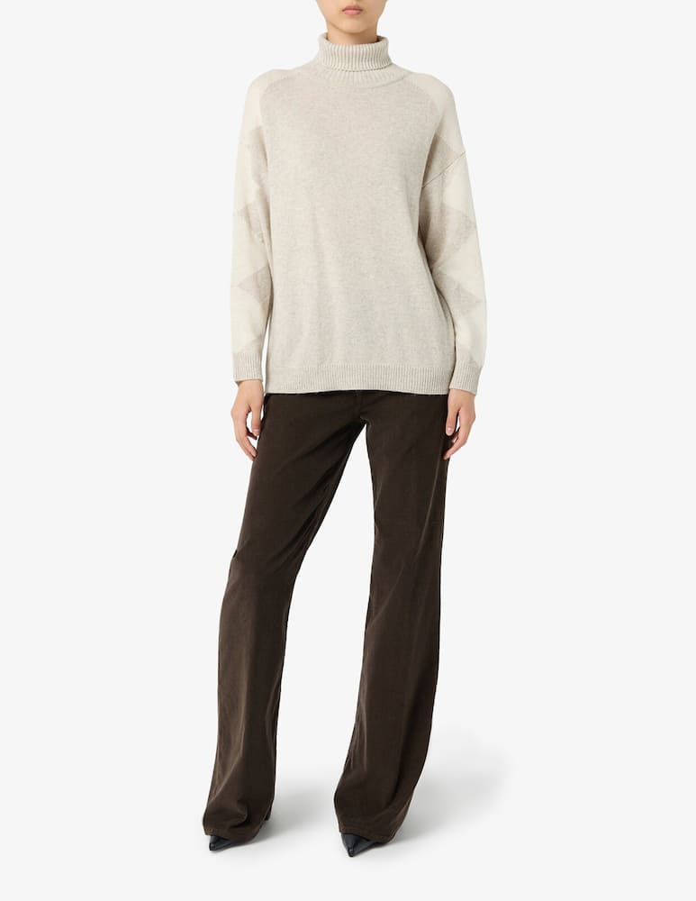 EMME Argyle turtleneck sweater - picture 2 EMME Argyle turtleneck sweater - picture 2