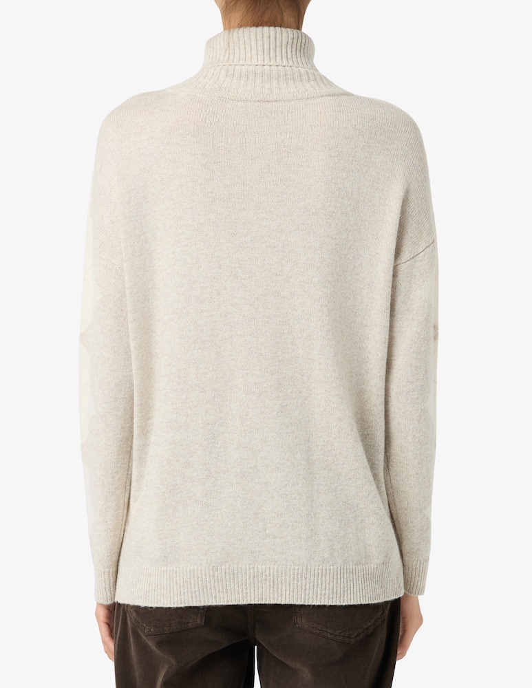 EMME Argyle turtleneck sweater - picture 3 EMME Argyle turtleneck sweater - picture 3