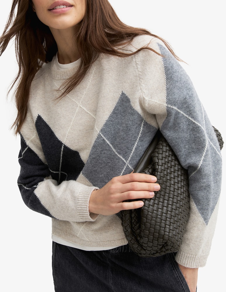 EMME Argyle merino wool jumper - picture 1 EMME Argyle merino wool jumper - picture 1