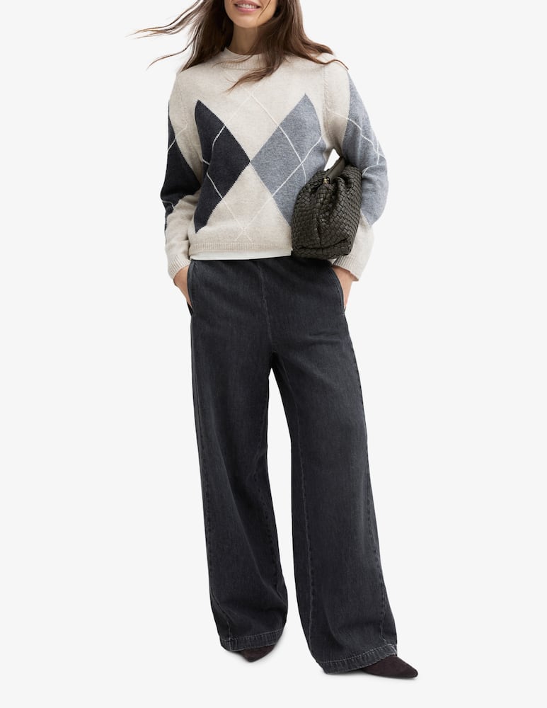 EMME Argyle merino wool jumper - picture 2 EMME Argyle merino wool jumper - picture 2