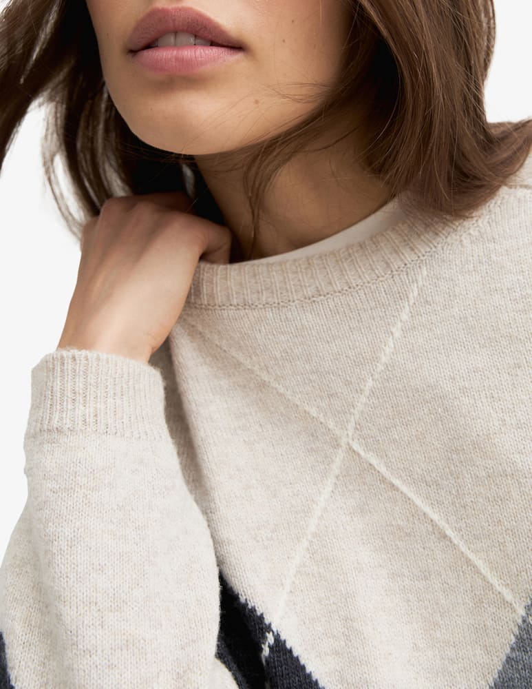 EMME Argyle merino wool jumper - picture 4 EMME Argyle merino wool jumper - picture 4