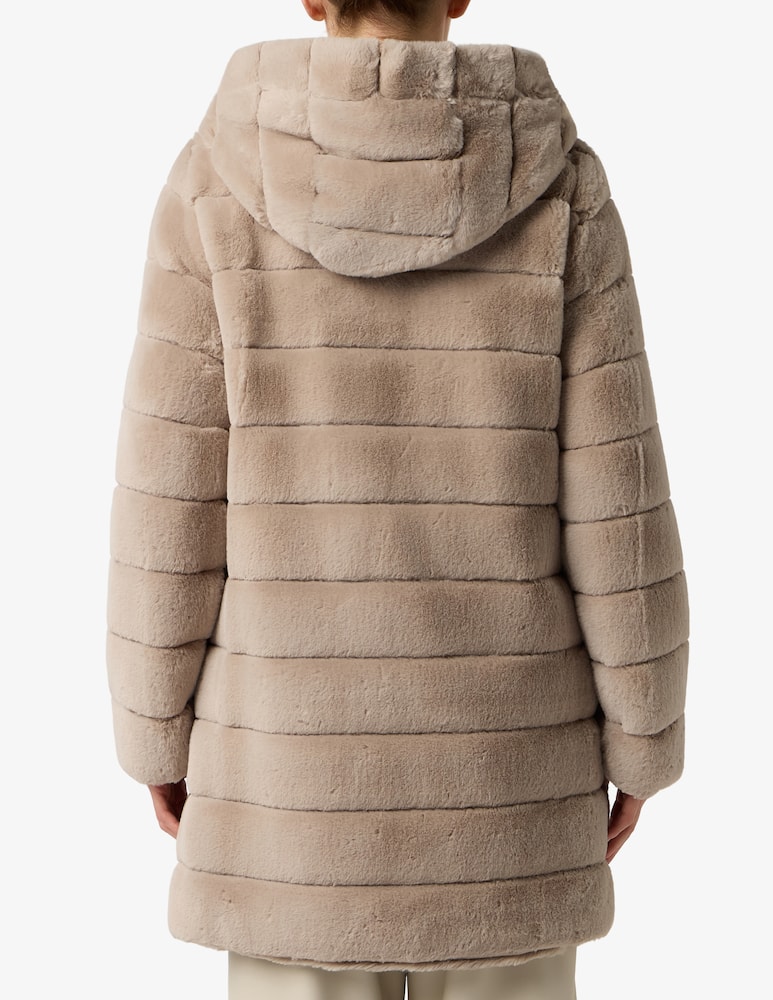 EMME Faux fur hooded coat - picture 3 EMME Faux fur hooded coat - picture 3