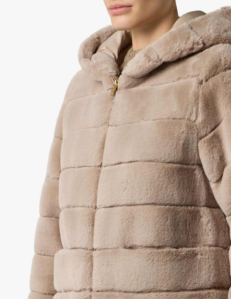EMME Faux fur hooded coat - picture 4 EMME Faux fur hooded coat - picture 4