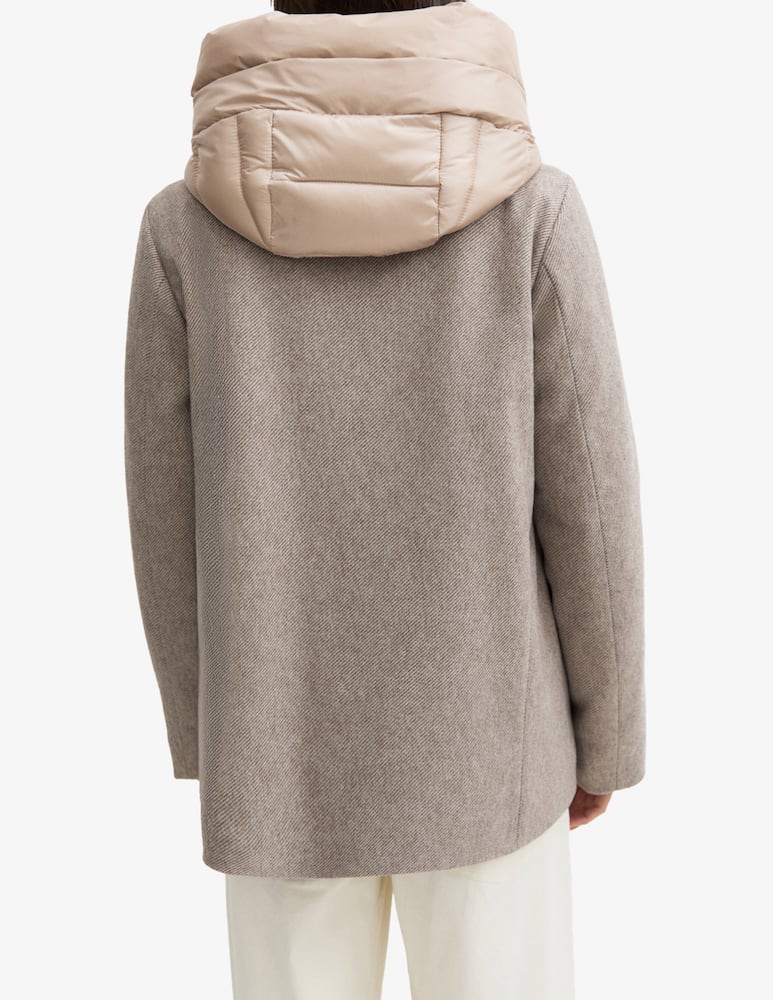 EMME Melange wool coat with hood - picture 1 EMME Melange wool coat with hood - picture 1