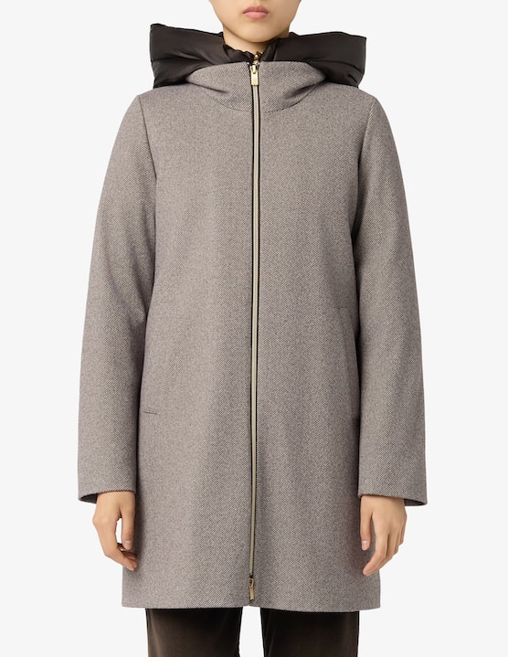 EMME - Cappotto midi mélange con zip - €229,90
