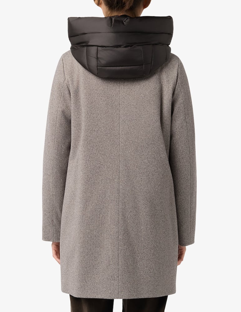 EMME Cappotto midi mélange con zip - immagine 3