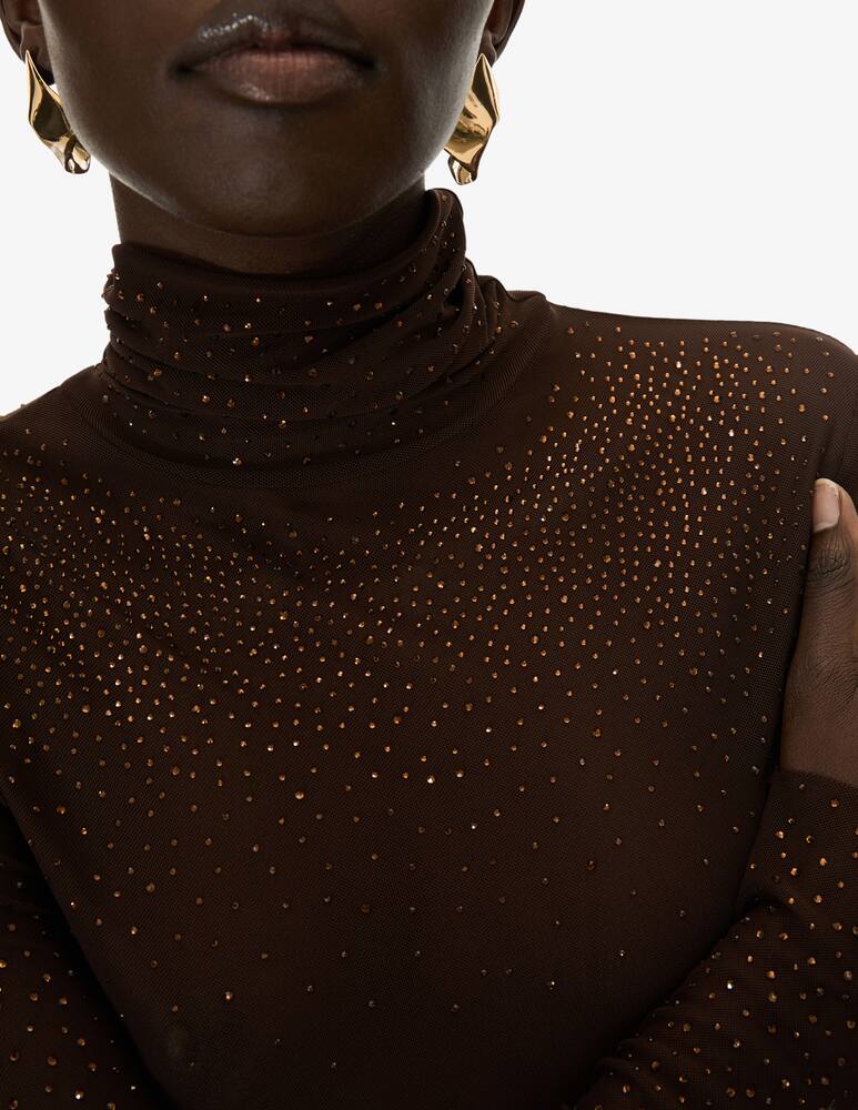 rinascente iBlues Tulle star turtleneck top