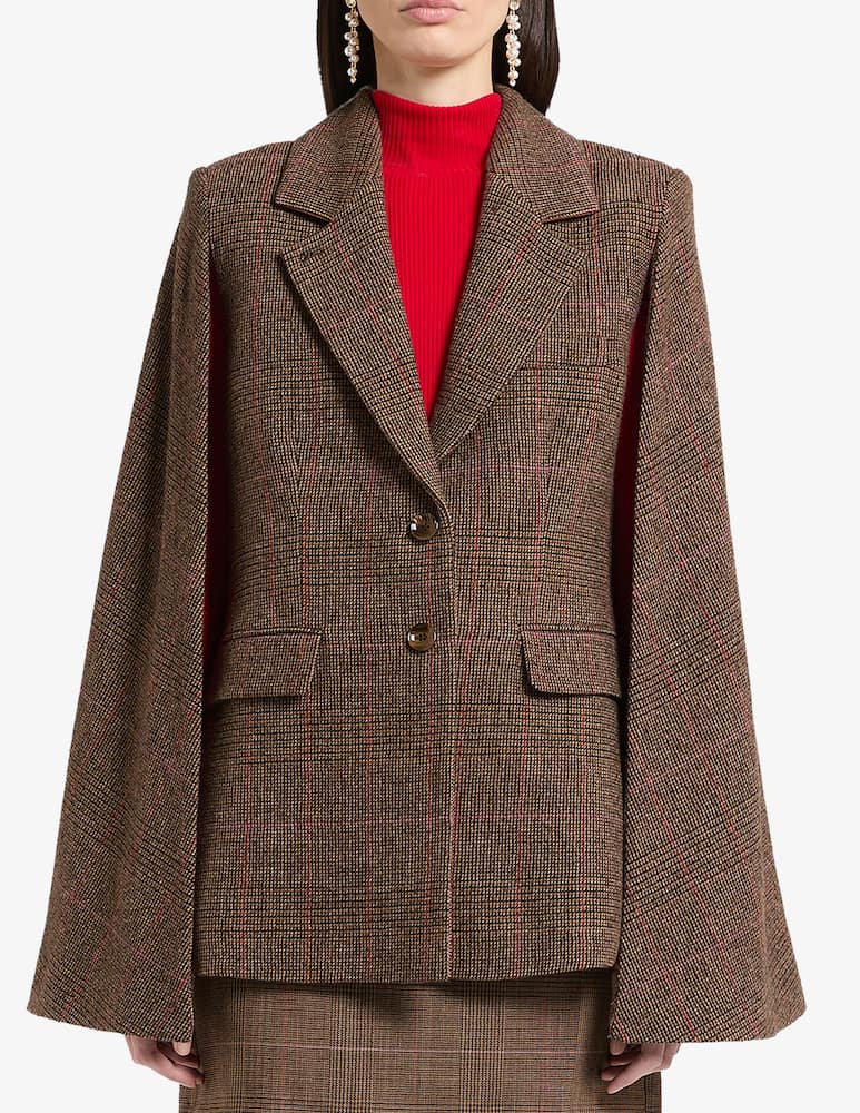 Marella Checked cape jacket Sherlock - picture 1 Marella Checked cape jacket Sherlock - picture 1