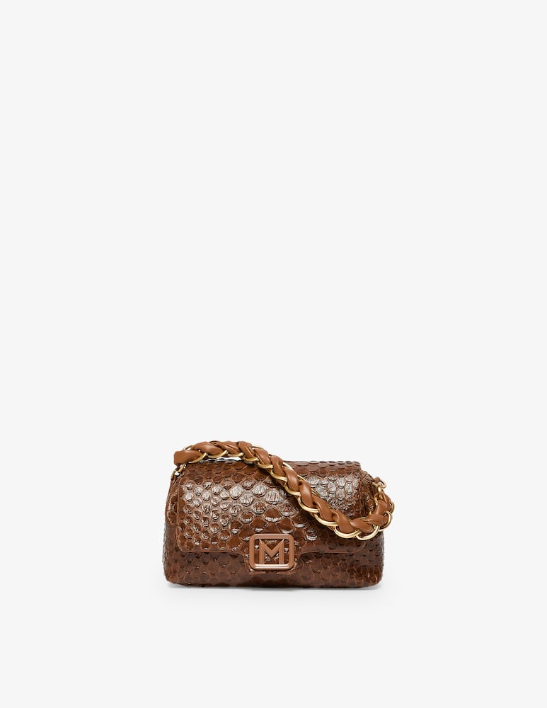 rinascente Marella Shoulder bag con patta effetto serpente