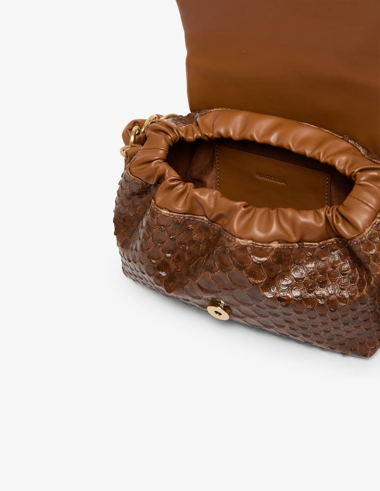 rinascente Marella Shoulder bag con patta effetto serpente