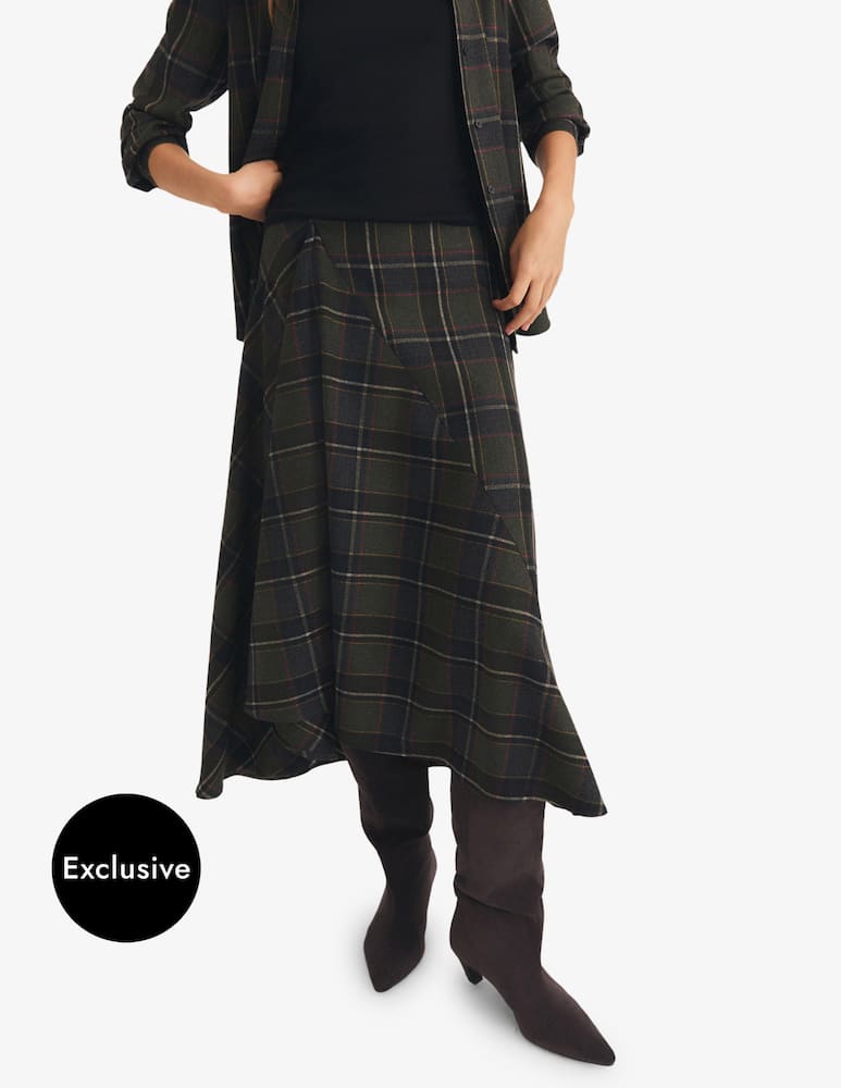 rinascente EMME Checked flannel long skirt Emme x Rinascente