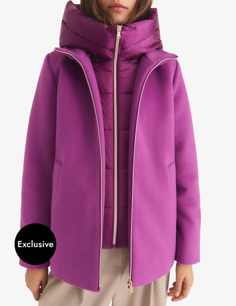 rinascente EMME Short hooded zip coat Emme x Rinascente