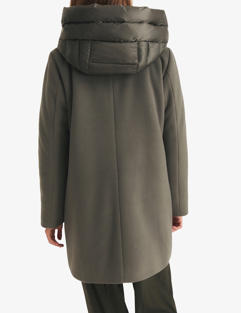 rinascente EMME Hooded midi coat with zip Emme x Rinascente