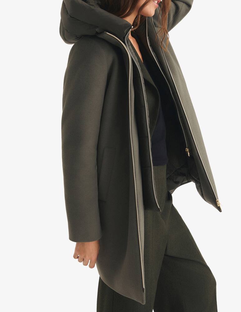 rinascente EMME Hooded midi coat with zip Emme x Rinascente