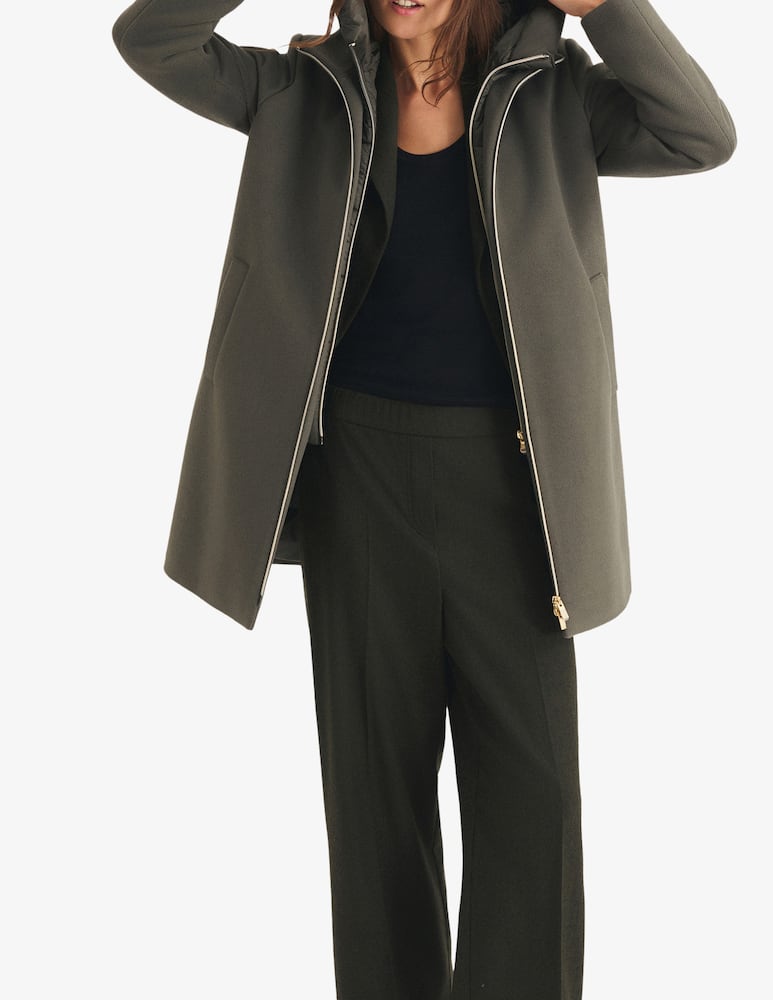 rinascente EMME Hooded midi coat with zip Emme x Rinascente