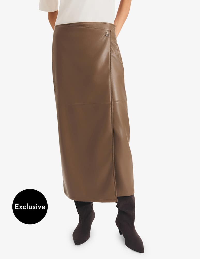 rinascente EMME Faux leather longuette skirt Emme x Rinascente
